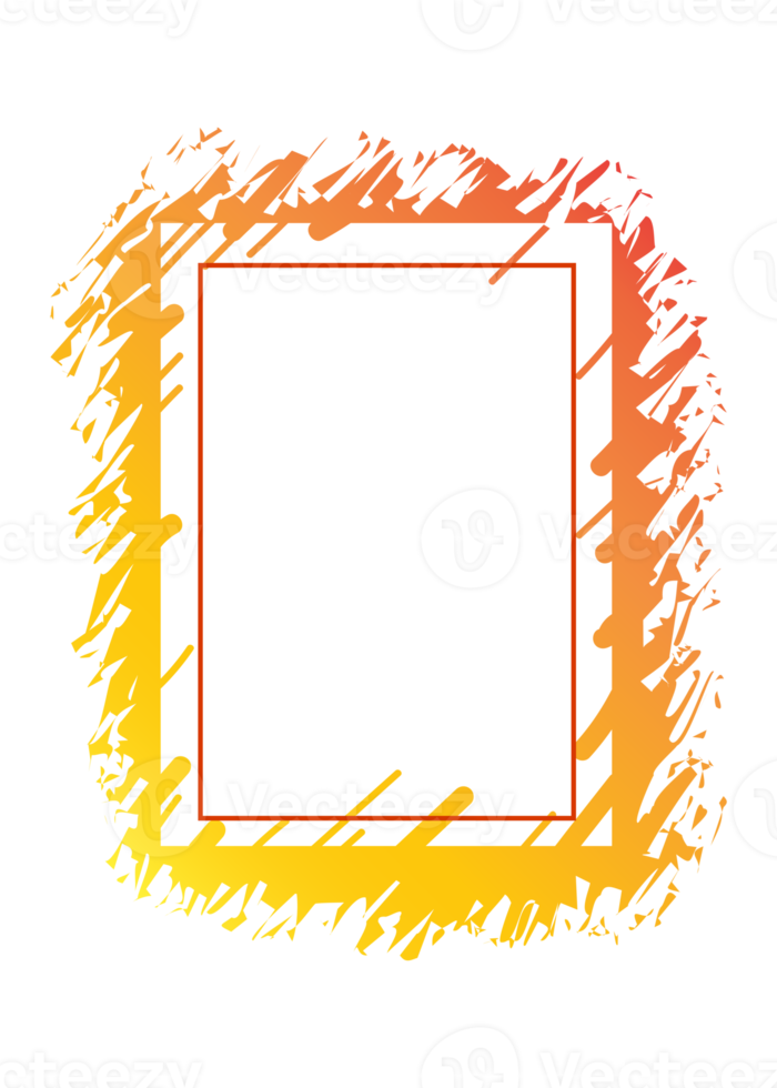 Abstract vibrant modern frames. Copy space for your text. PNG with transparent background.