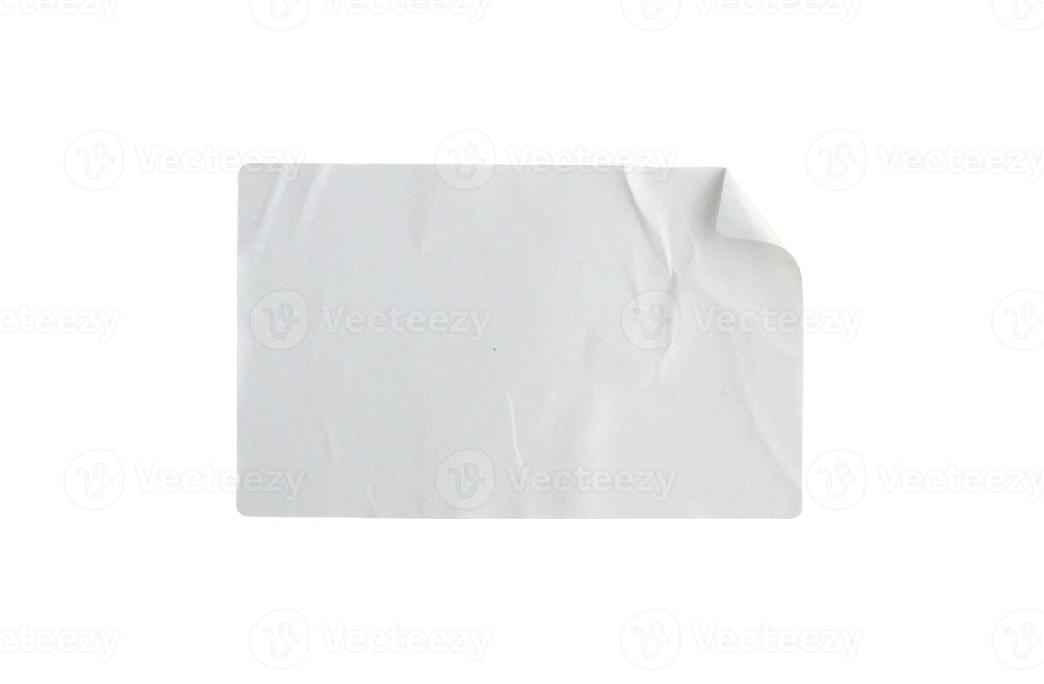 Sticker label isolated on white background with clipping path photo