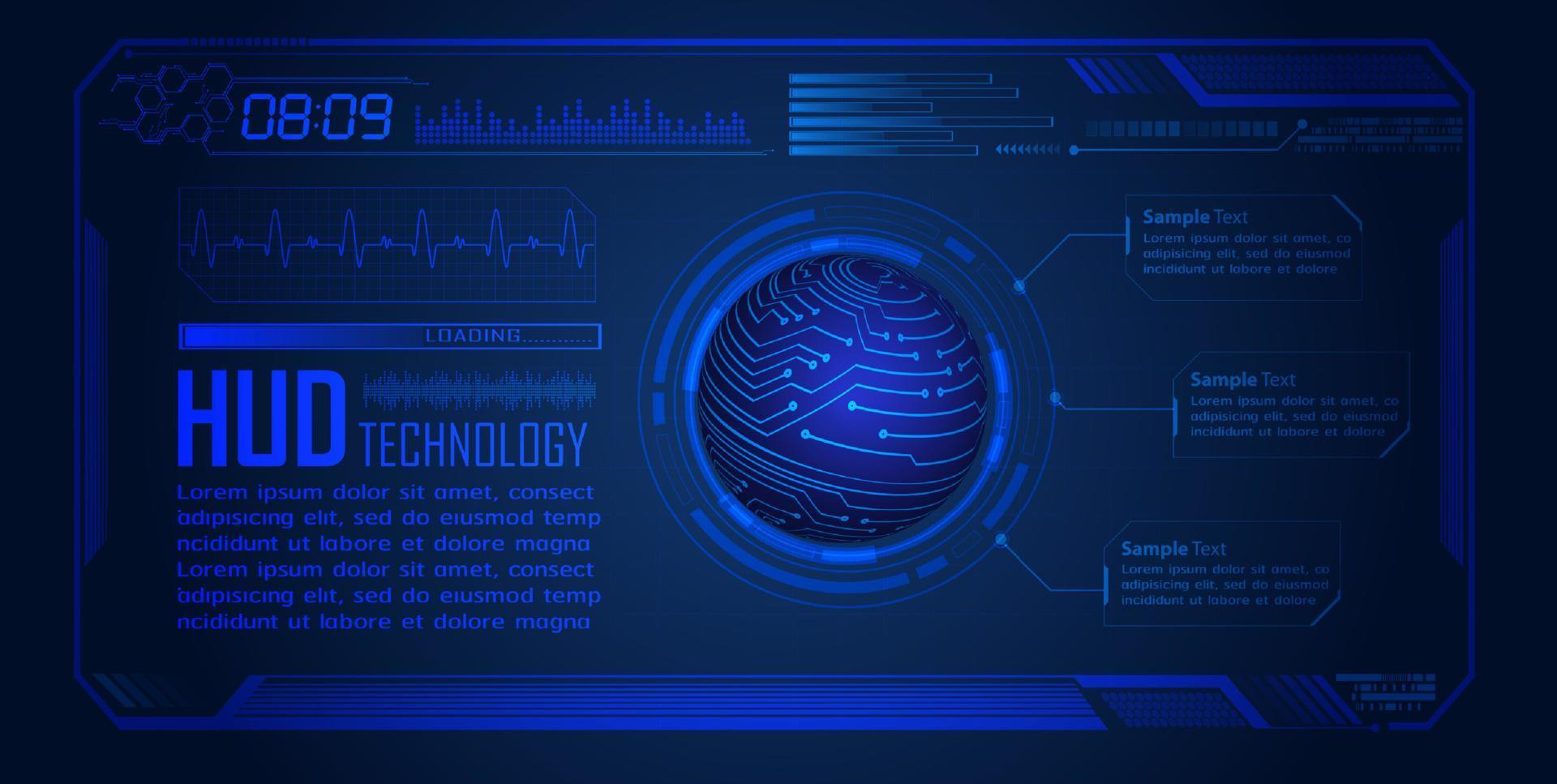 Modern HUD Technology Background vector