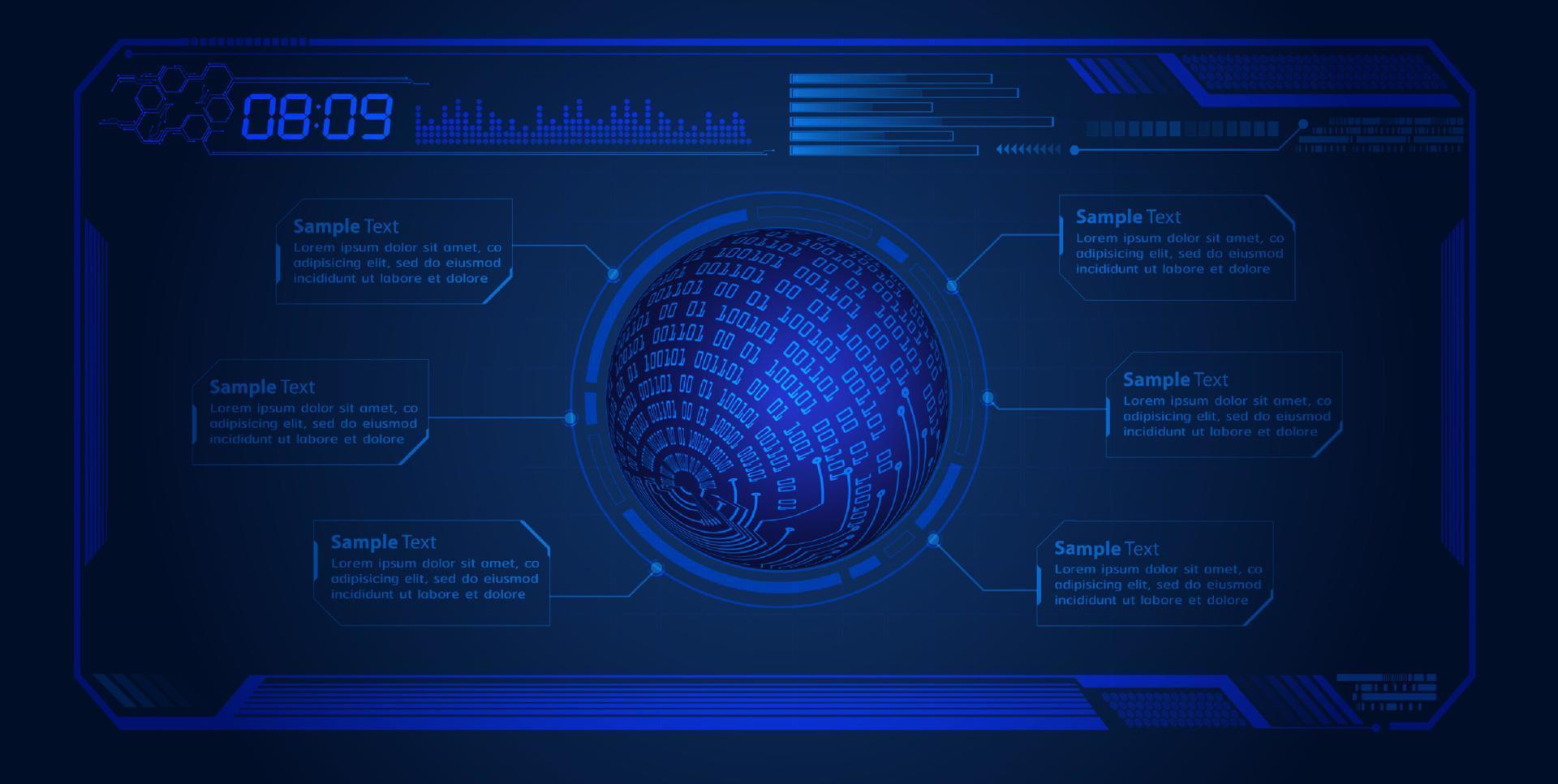 Modern HUD Technology Background vector