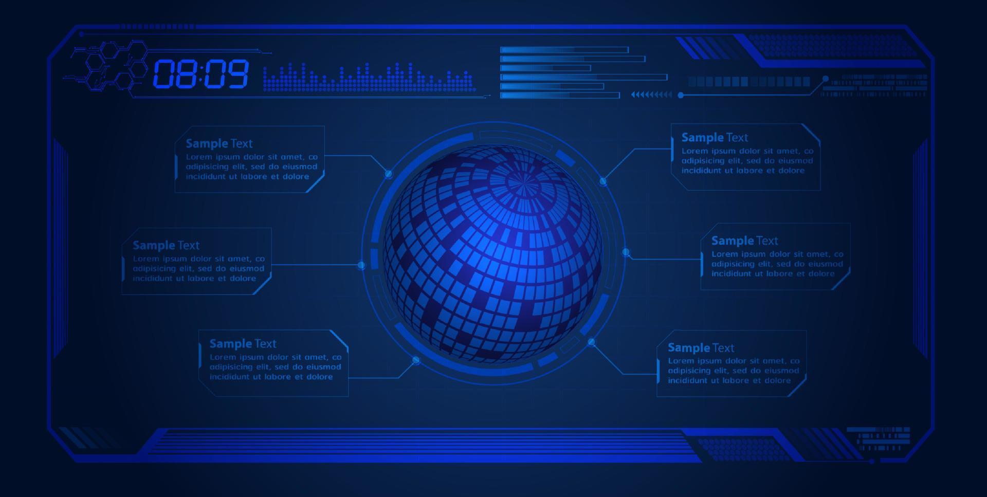 Modern HUD Technology Background vector