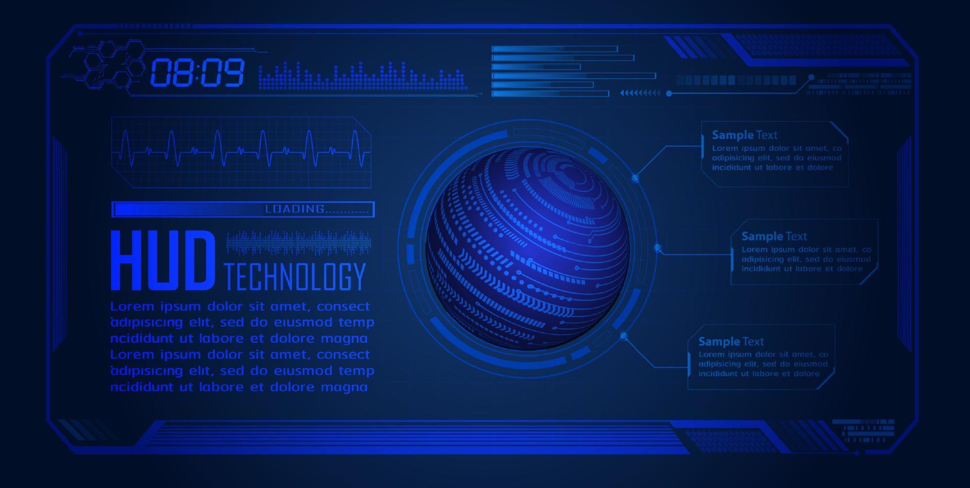 Modern HUD Technology Background vector