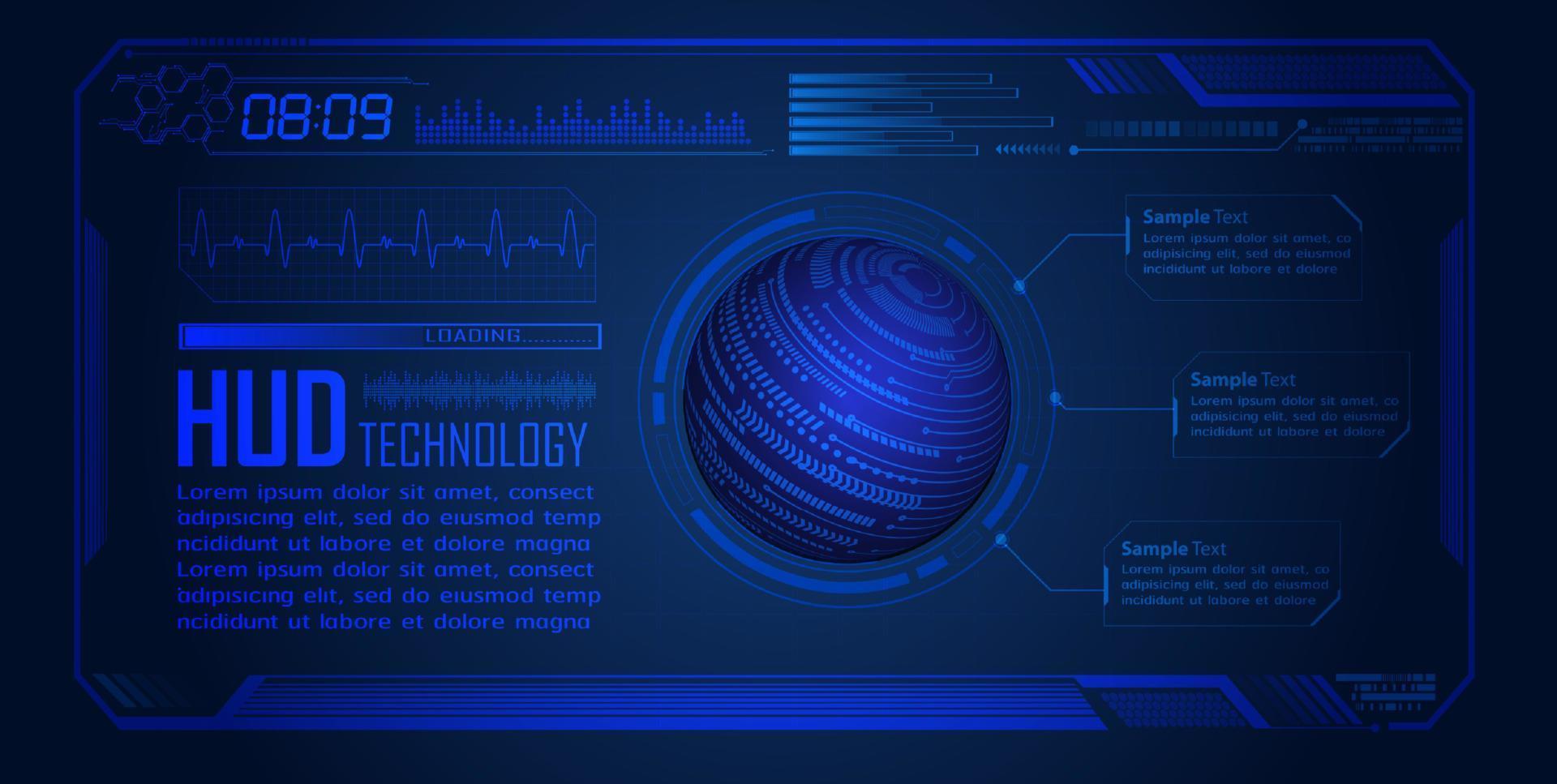 fondo moderno de tecnología hud vector