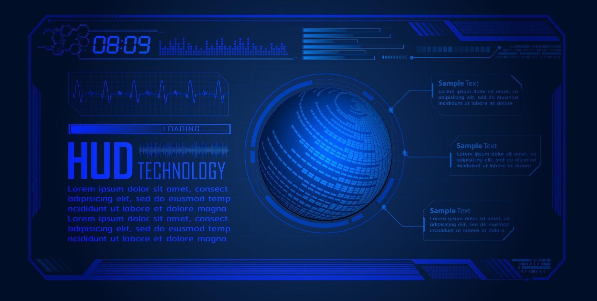 Modern HUD Technology Background vector