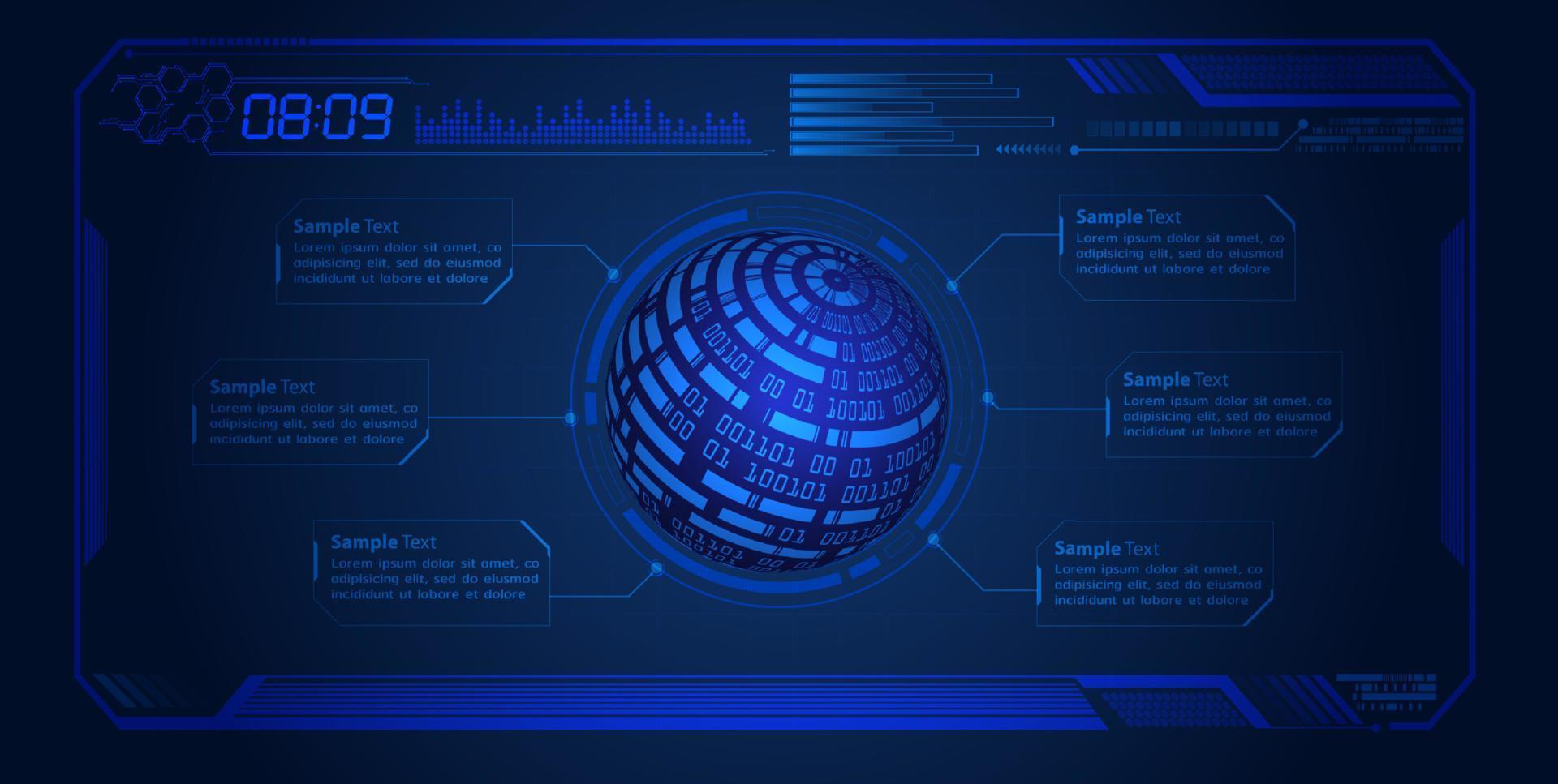 Modern HUD Technology Background vector