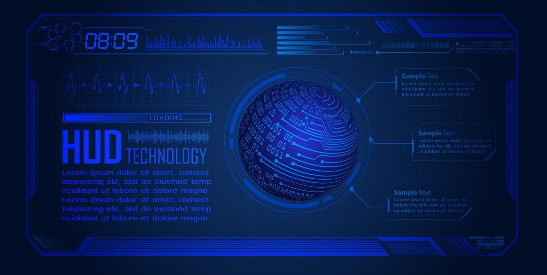 Modern HUD Technology Background vector