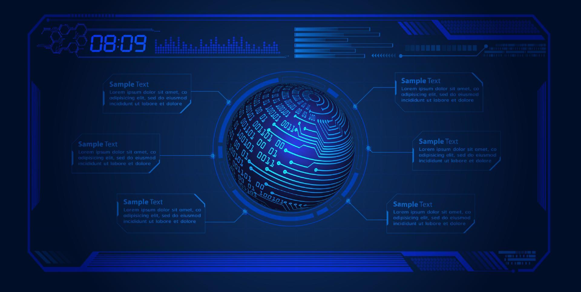 Modern HUD Technology Background vector