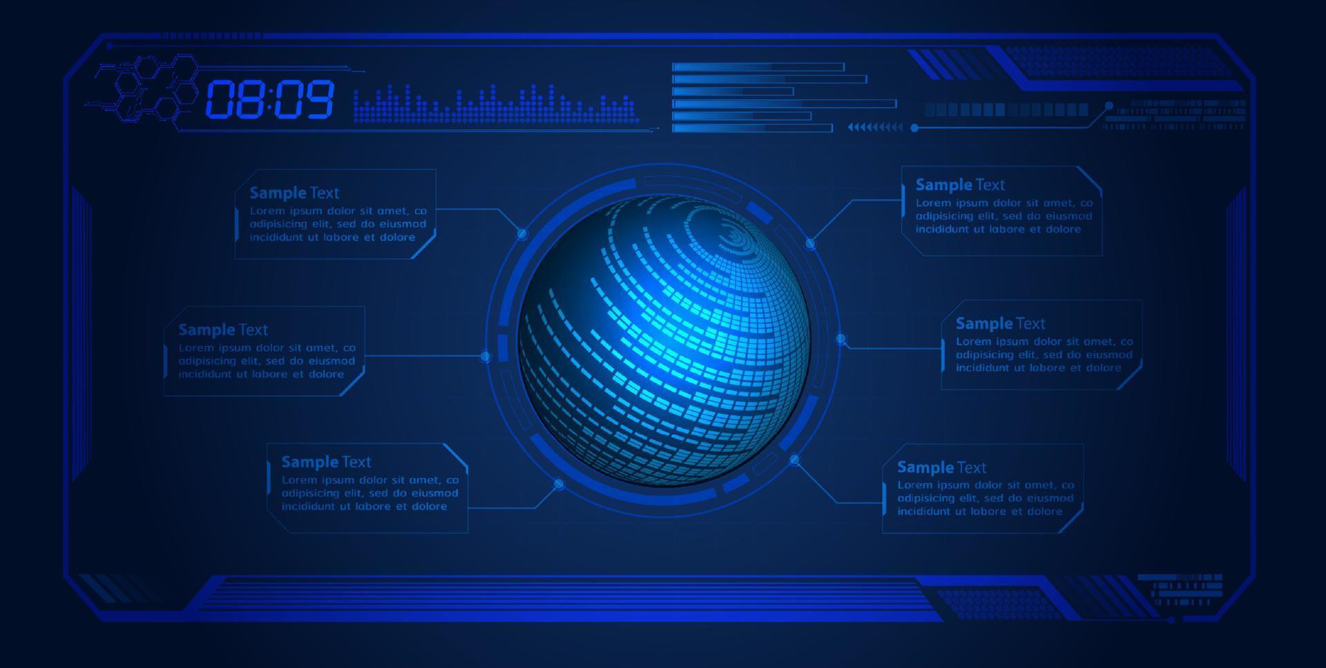 Modern HUD Technology Background vector