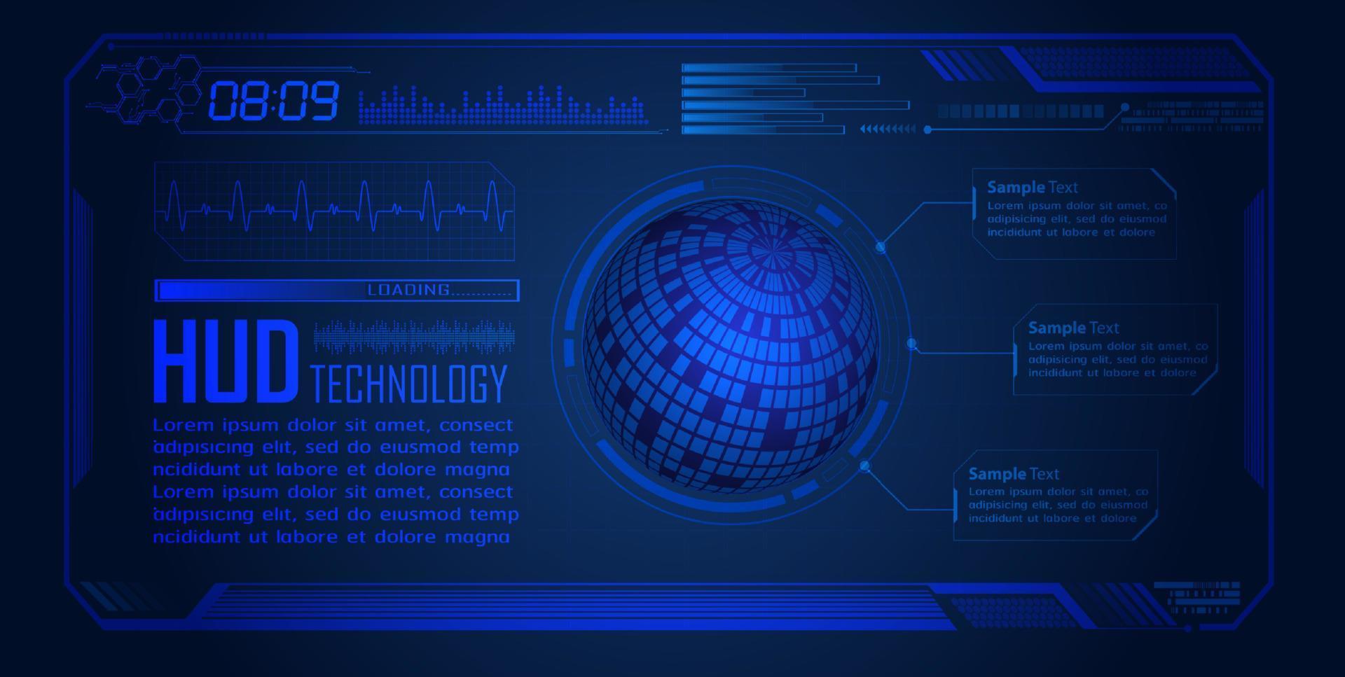 Modern HUD Technology Background vector