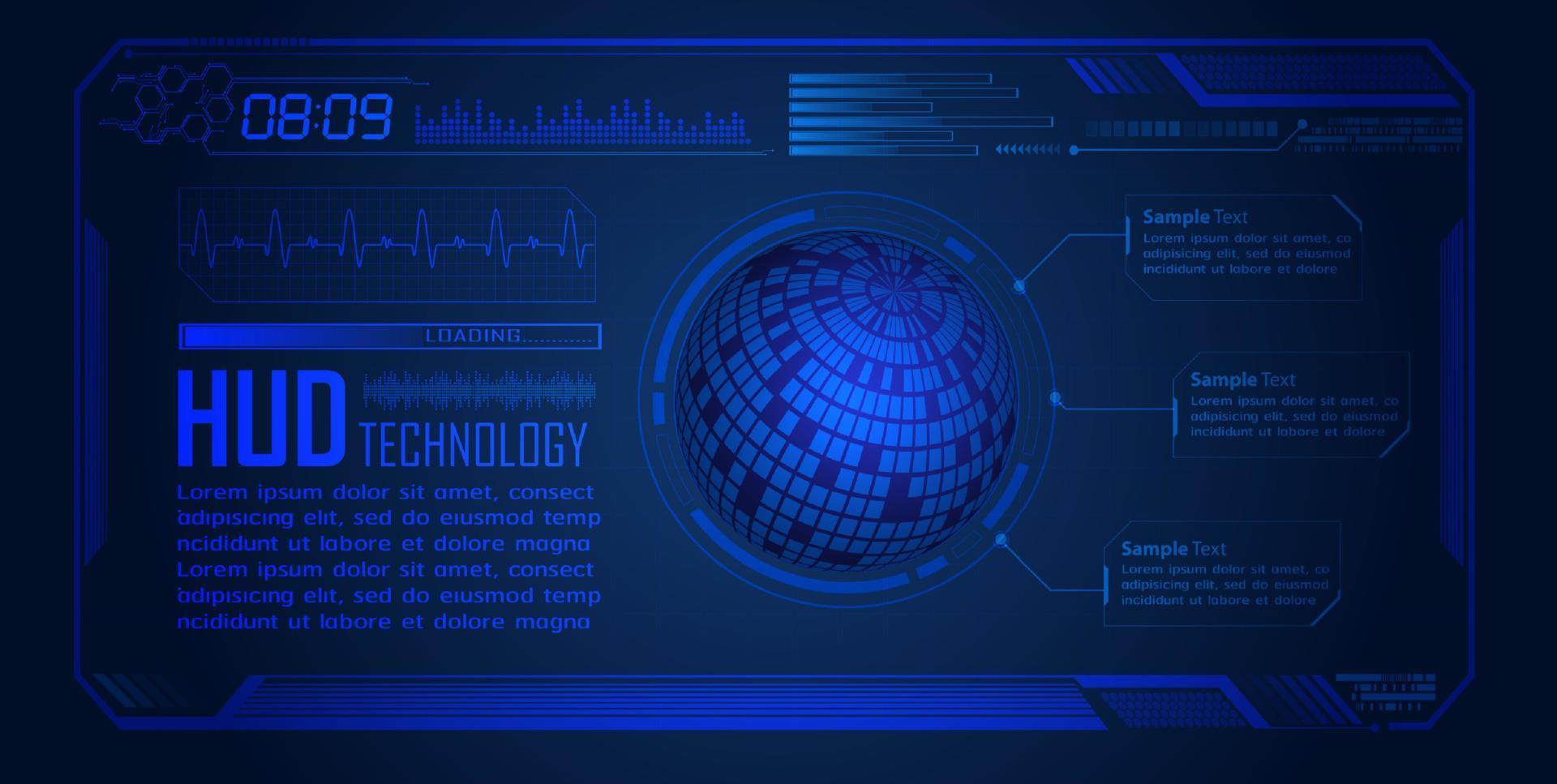 fondo moderno de tecnología hud vector