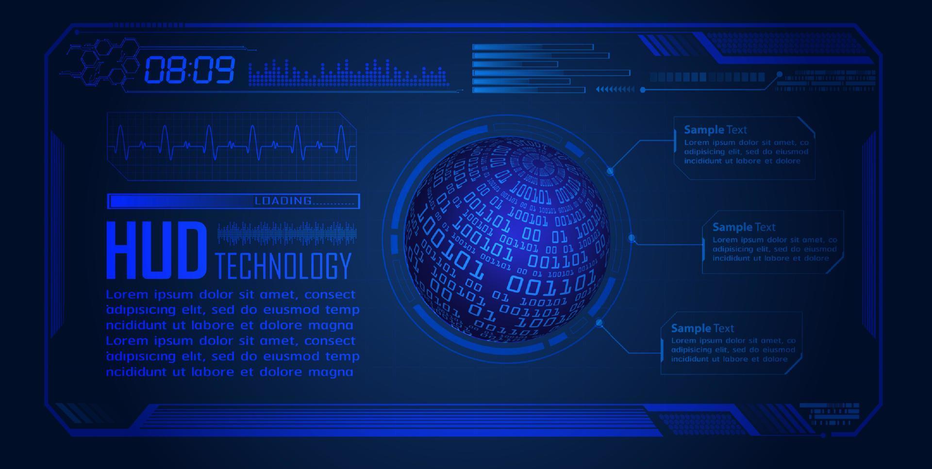 fondo moderno de tecnología hud vector