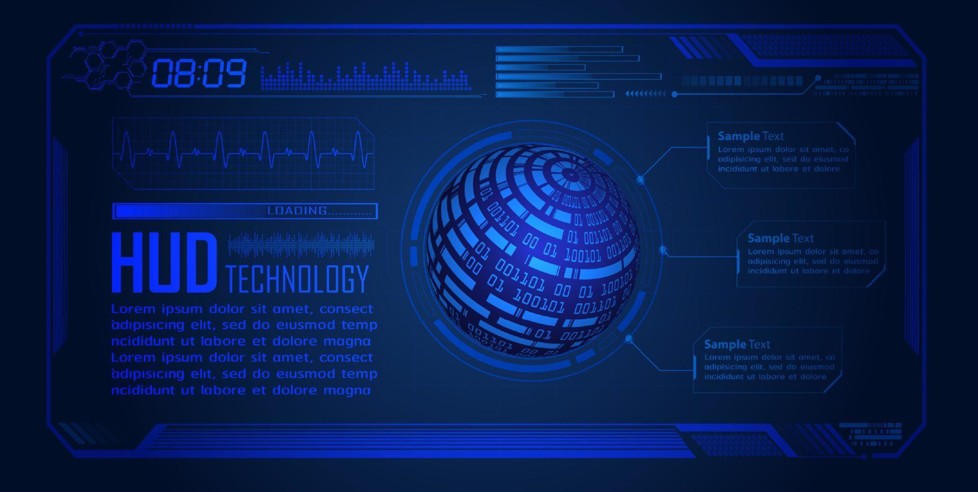 Modern HUD Technology Background vector