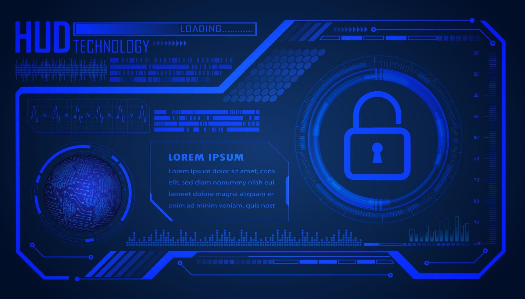Modern HUD Technology Background vector