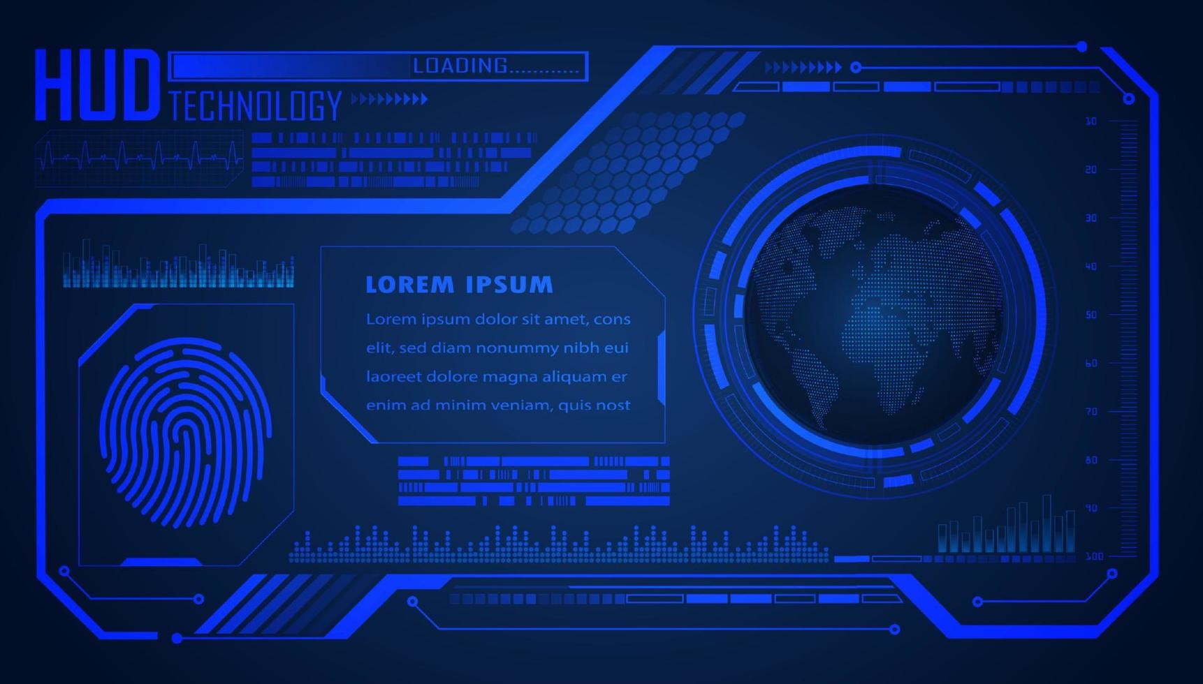 Modern HUD Technology Background vector