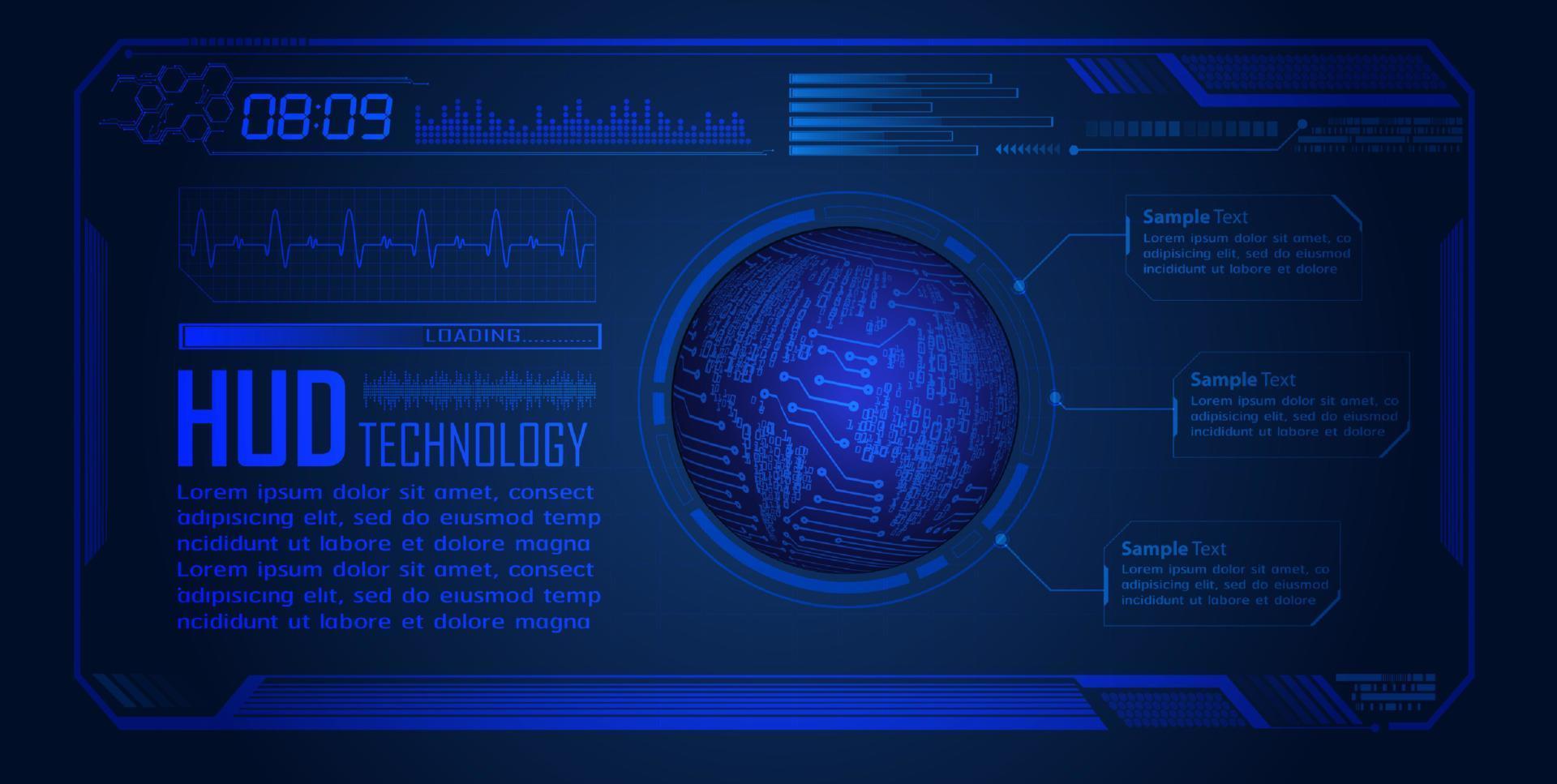 Modern HUD Technology Background vector