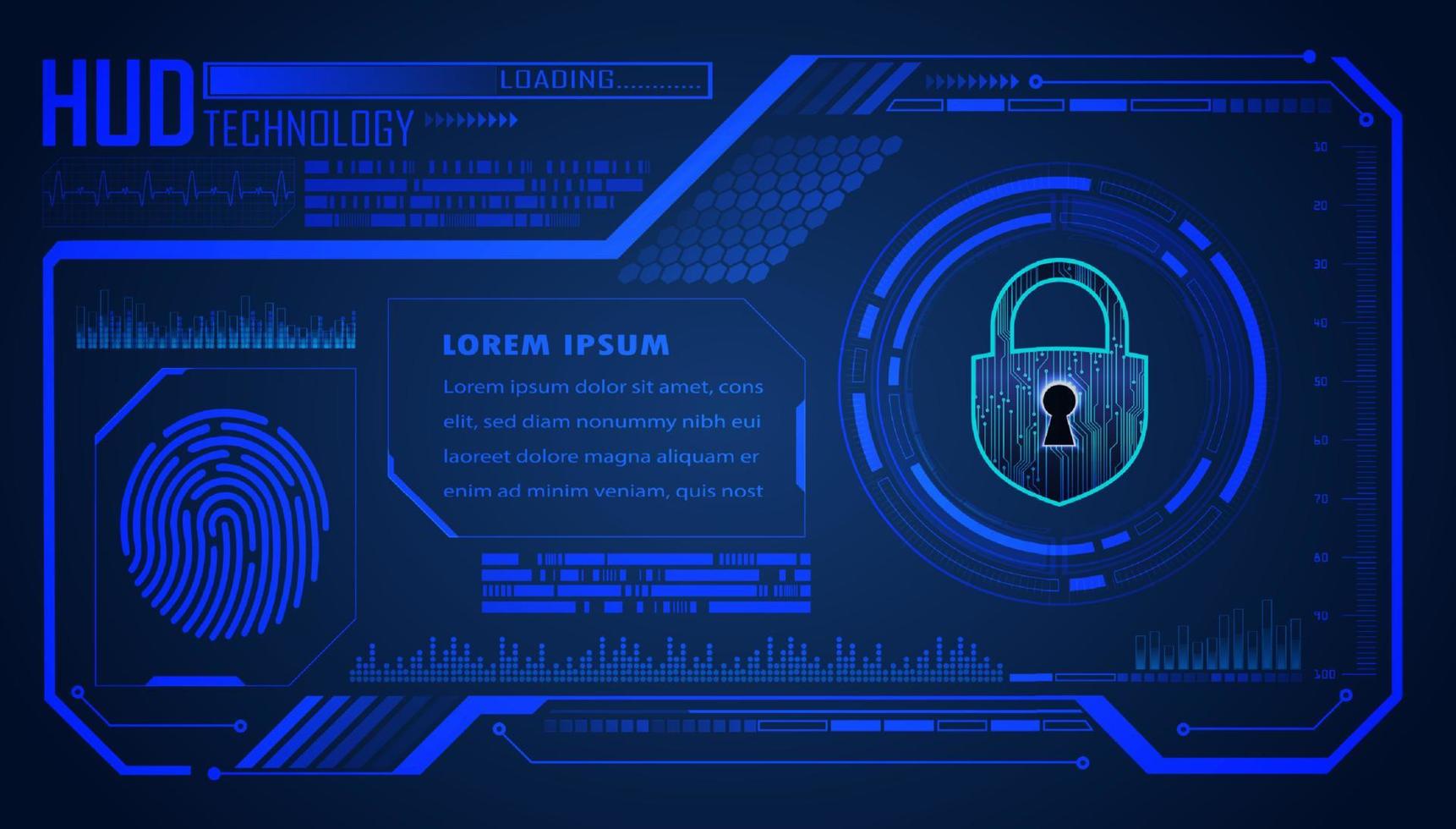 Modern HUD Technology Background vector