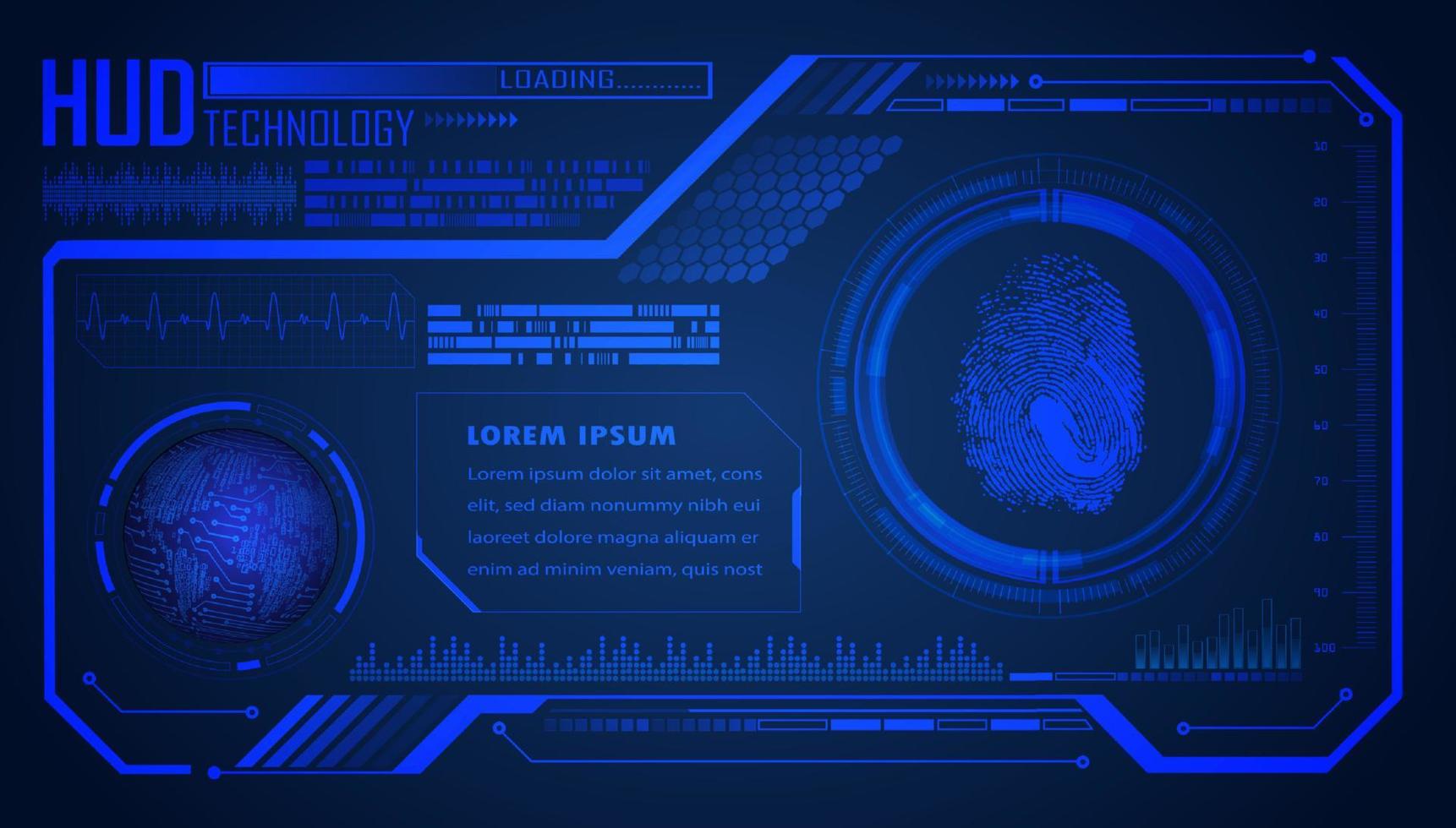 Modern HUD Technology Background vector