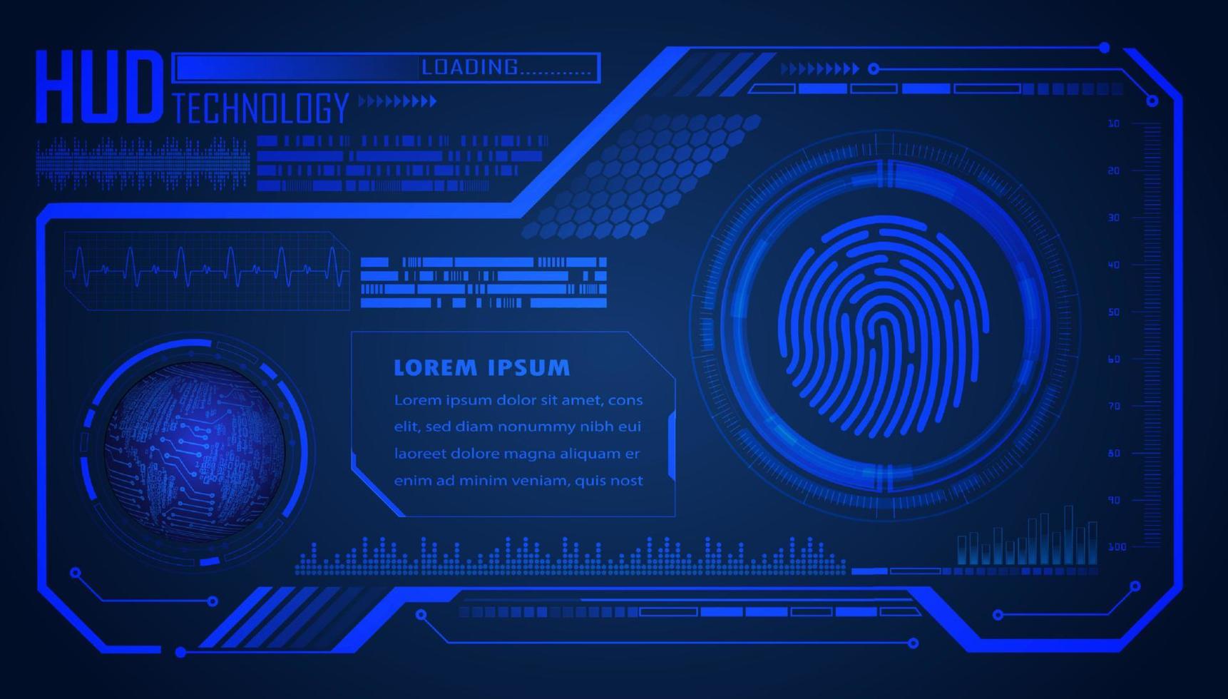 Modern HUD Technology Background vector