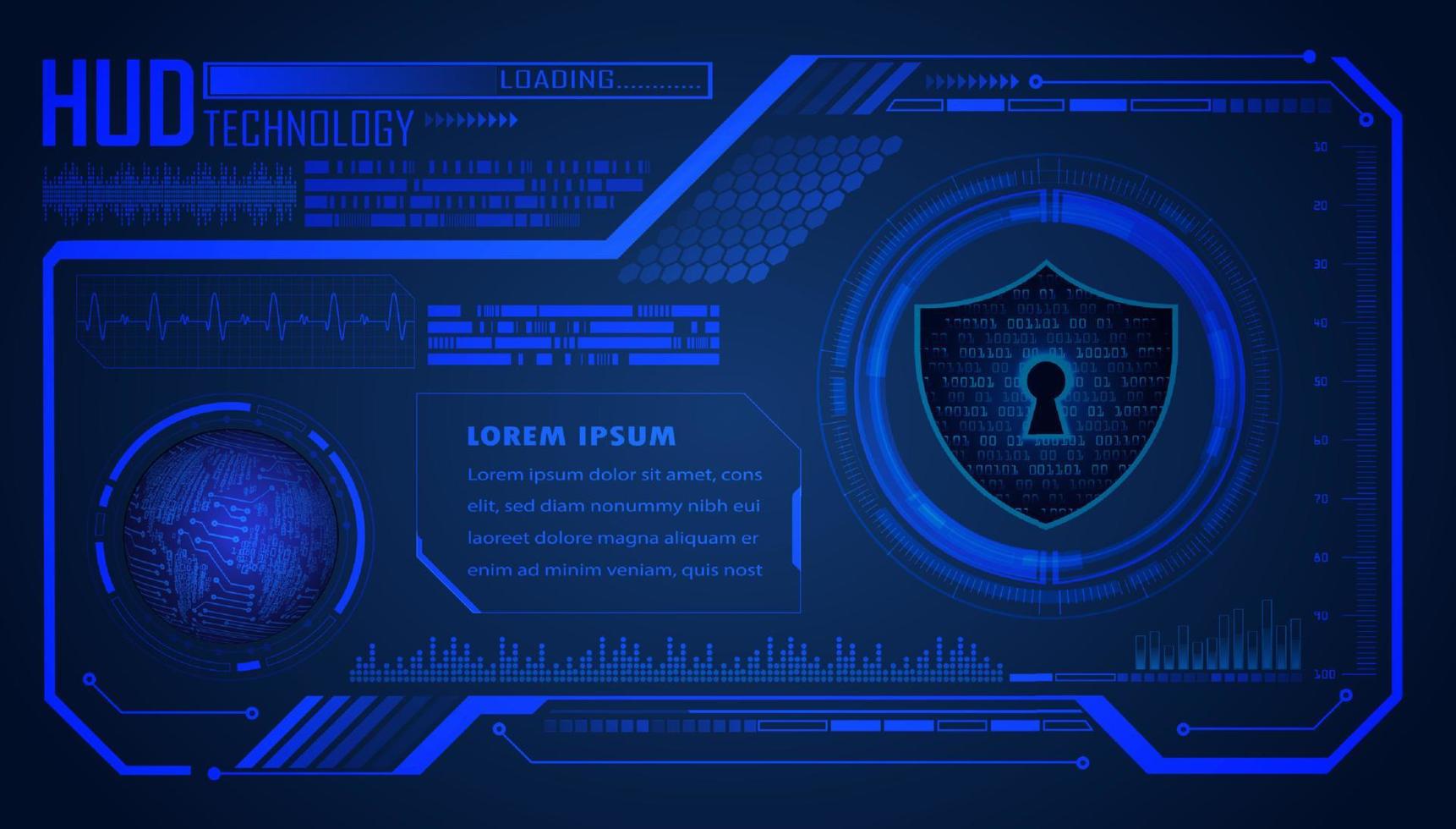 Modern HUD Technology Background vector