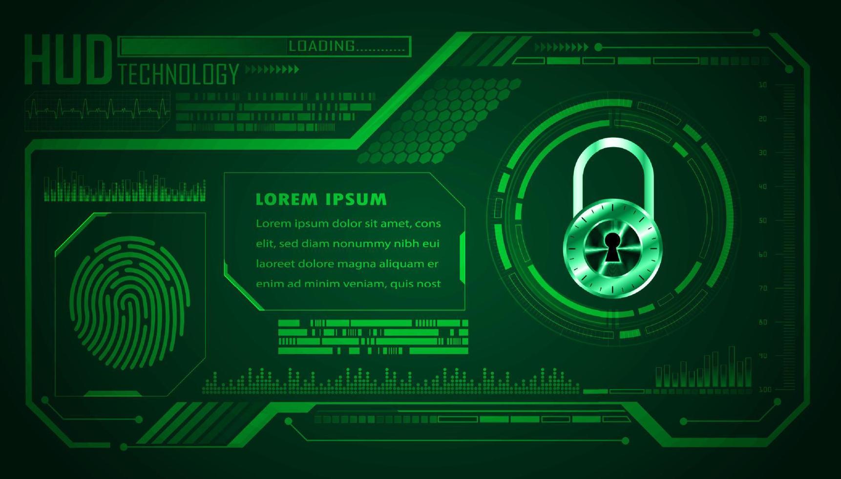 Modern HUD Technology Background vector