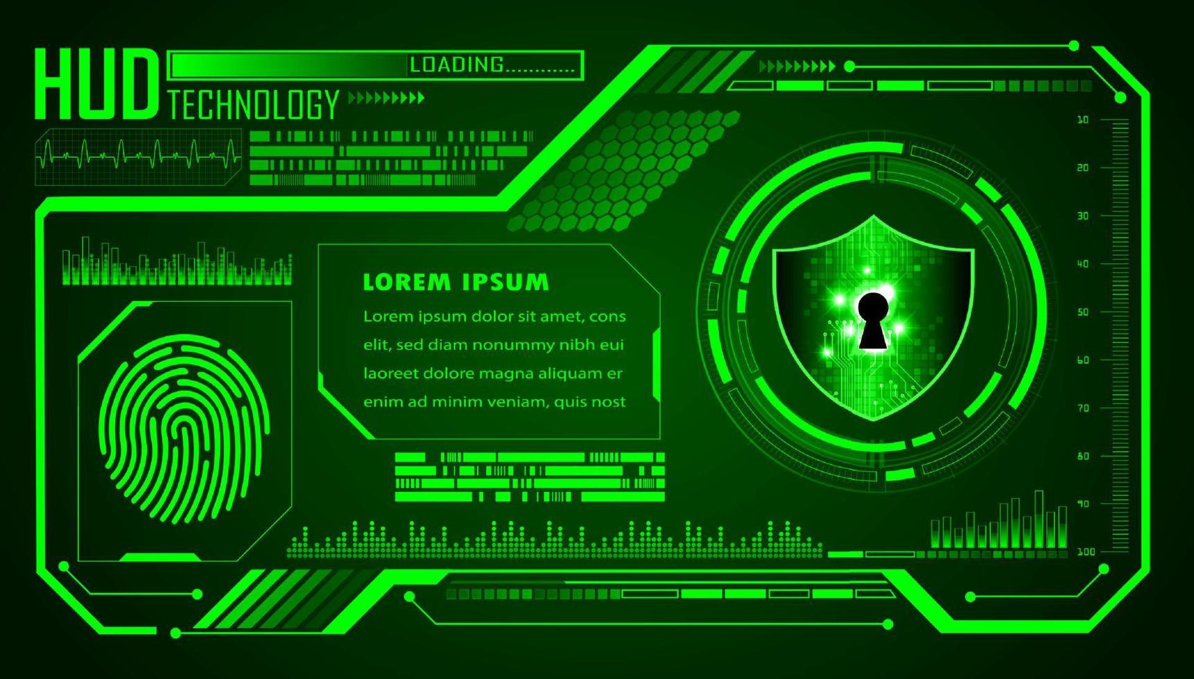 Modern HUD Technology Background vector