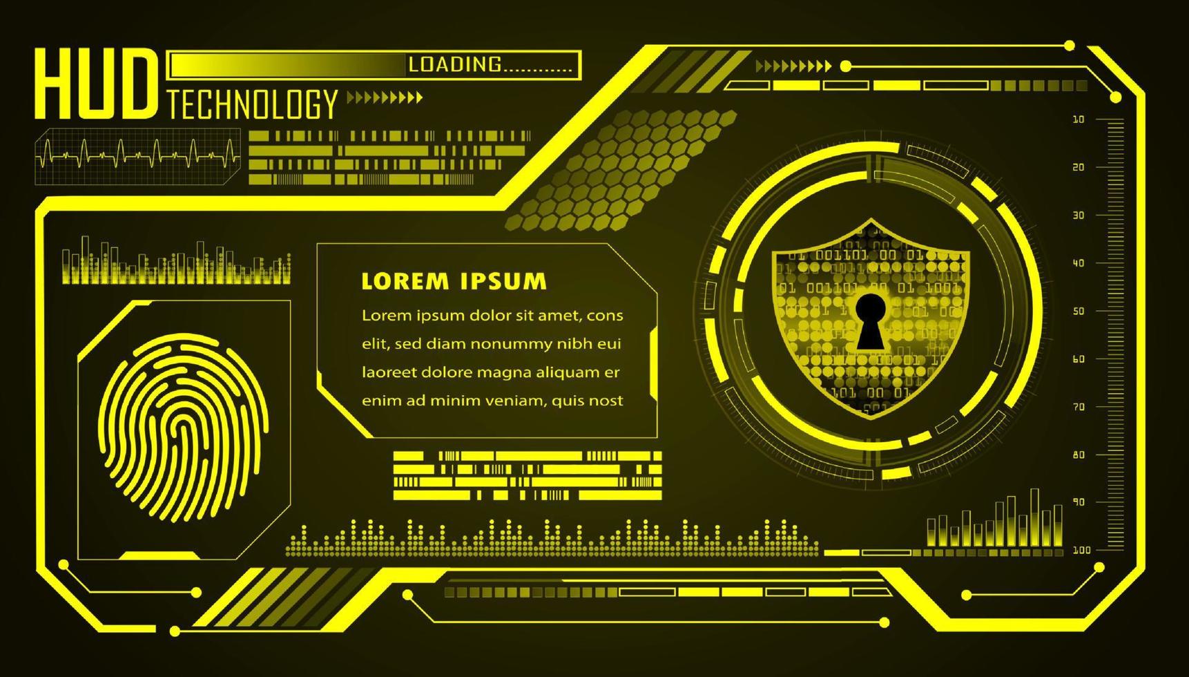 Modern HUD Technology Background vector