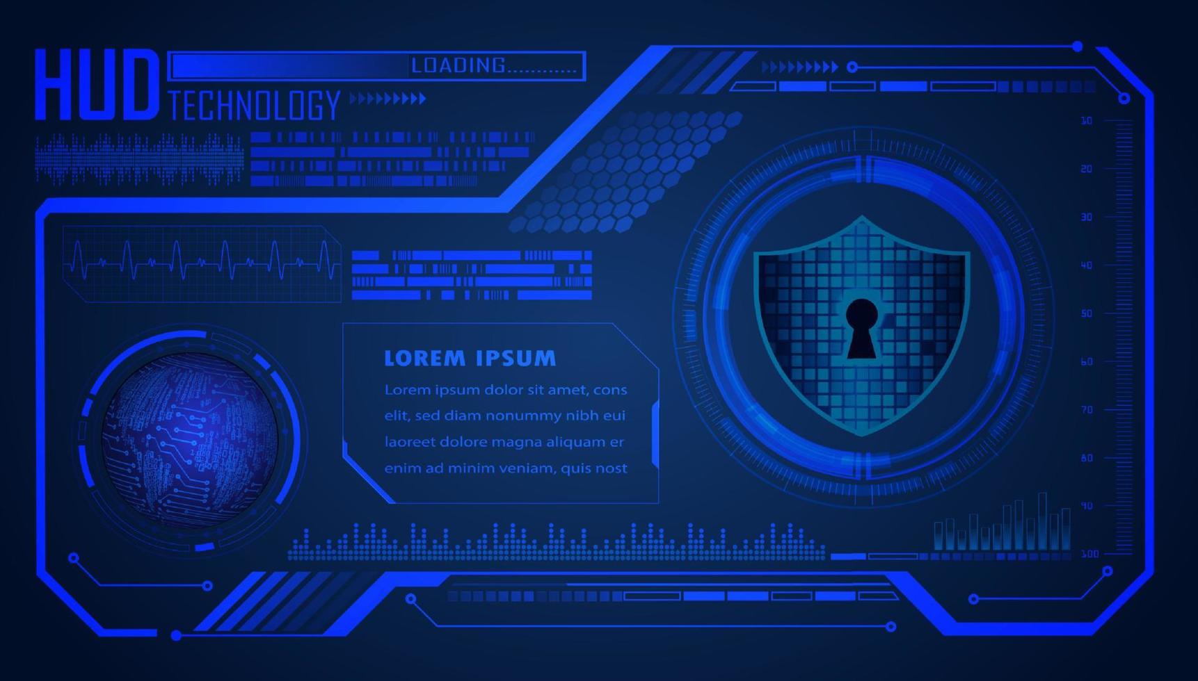Modern HUD Technology Background vector