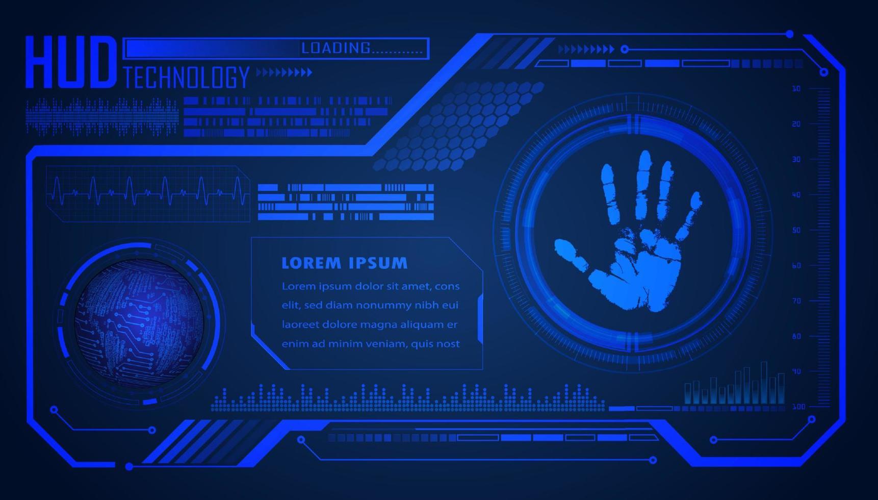 Modern HUD Technology Background vector