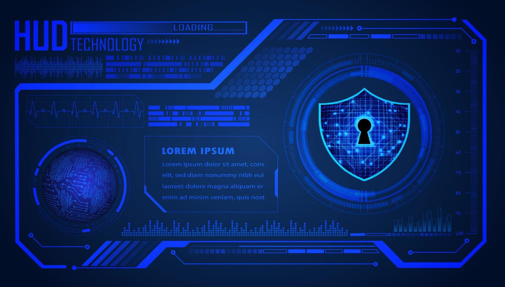Modern HUD Technology Background vector
