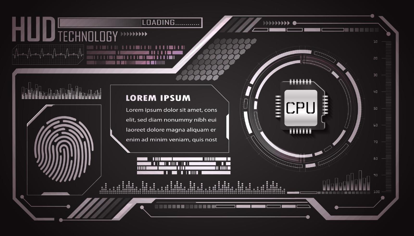 Modern HUD Technology Background vector