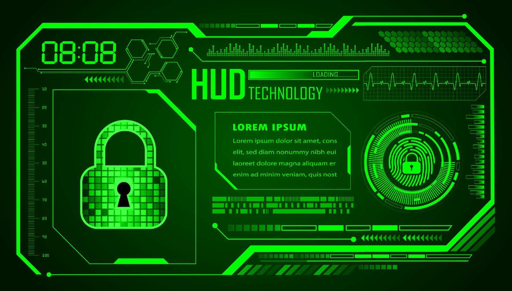 Modern HUD Technology Background vector