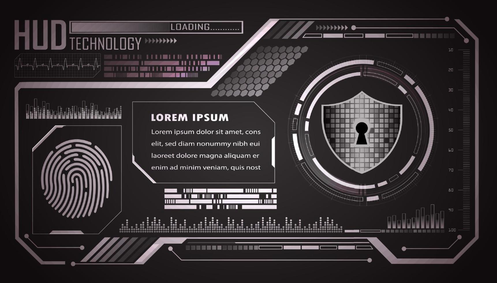 Modern HUD Technology Background vector