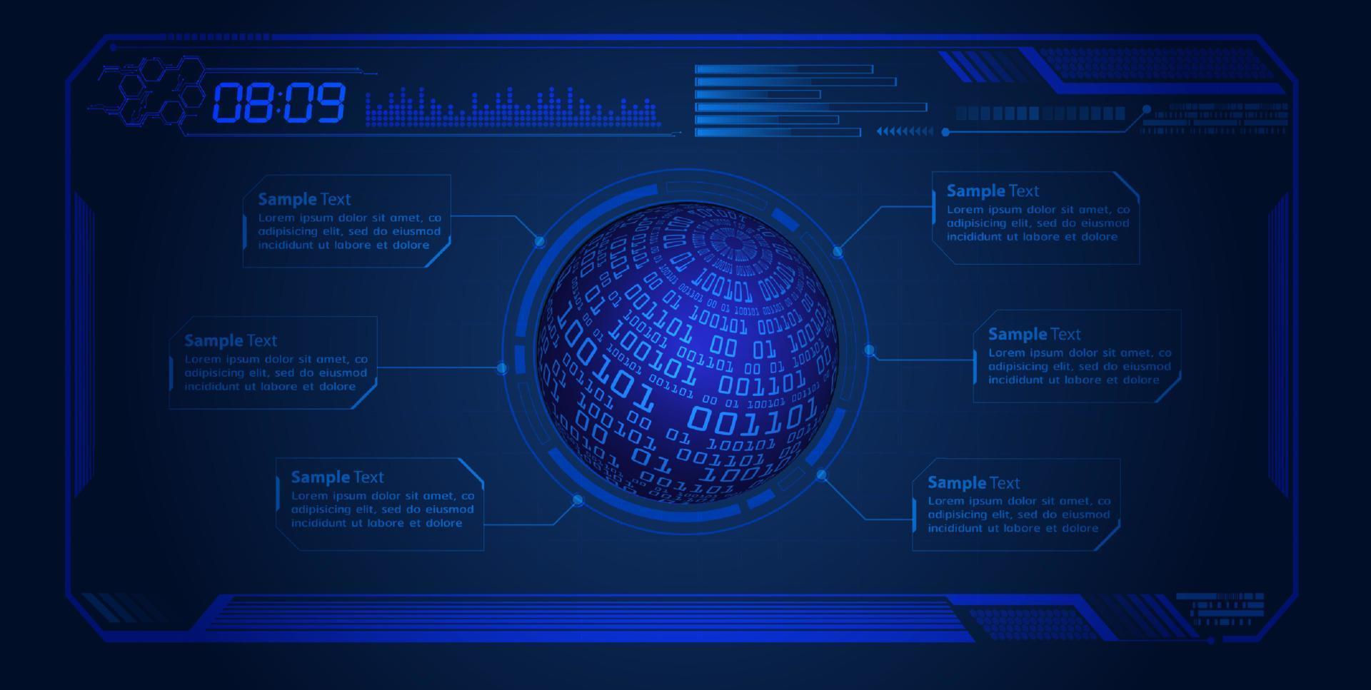 Modern HUD Technology Background vector