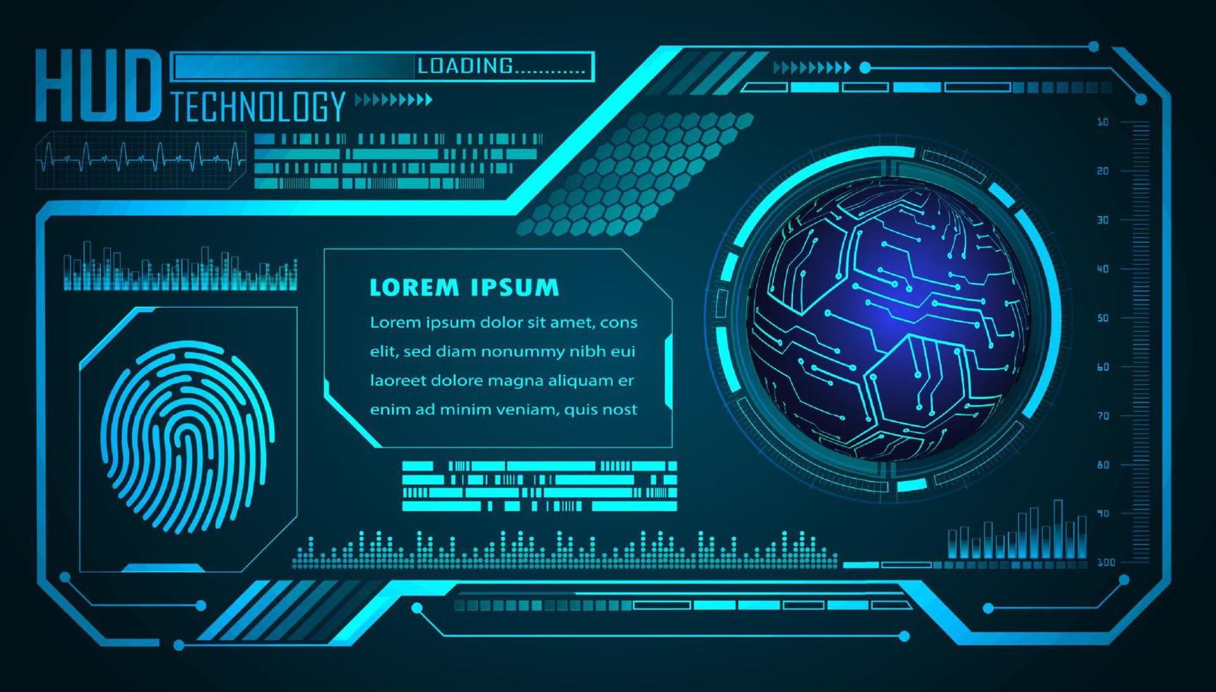 Modern HUD Technology Background vector