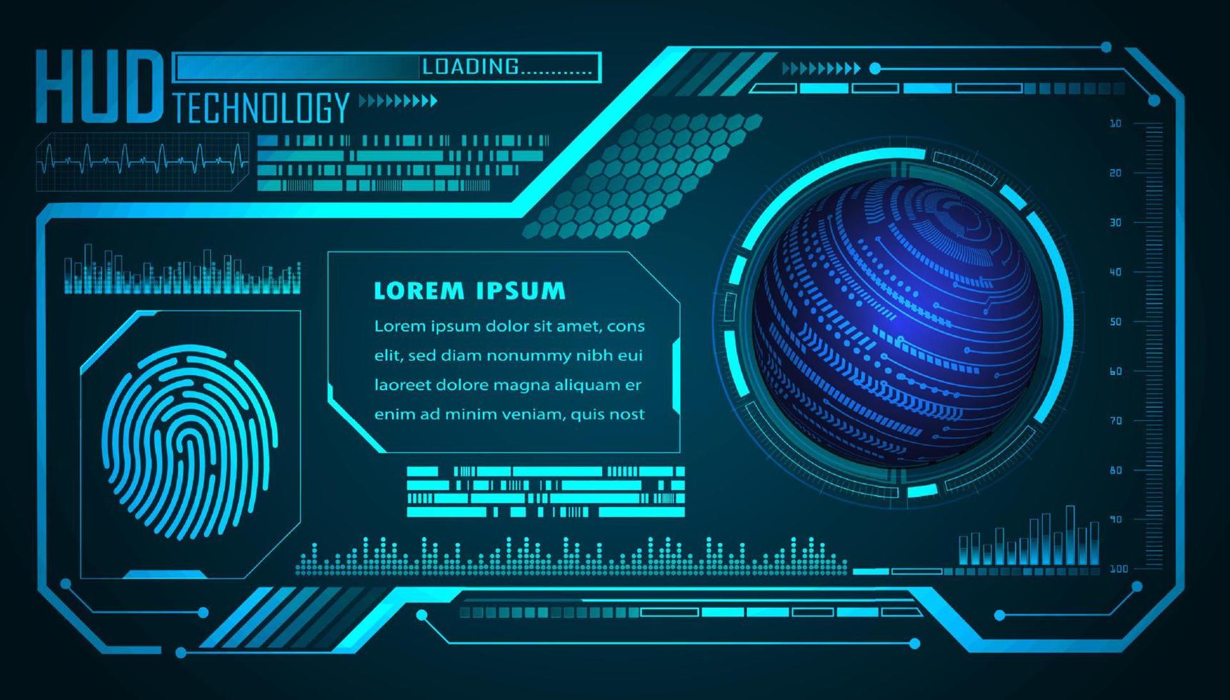 Modern HUD Technology Background vector