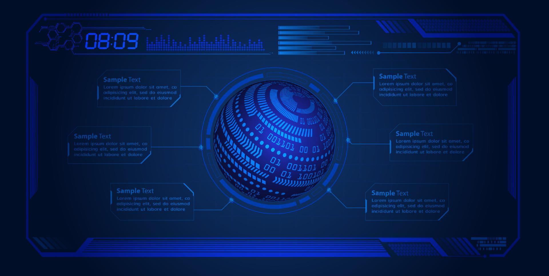 Modern HUD Technology Background vector