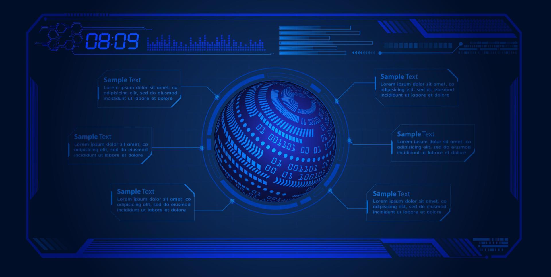 Modern HUD Technology Background vector