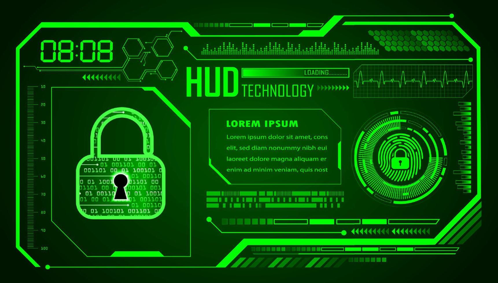 Modern HUD Technology Background vector