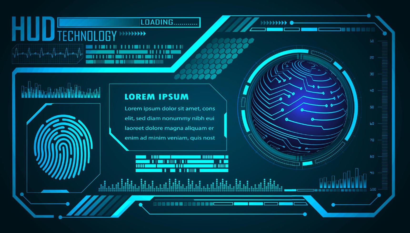 Modern HUD Technology Background vector