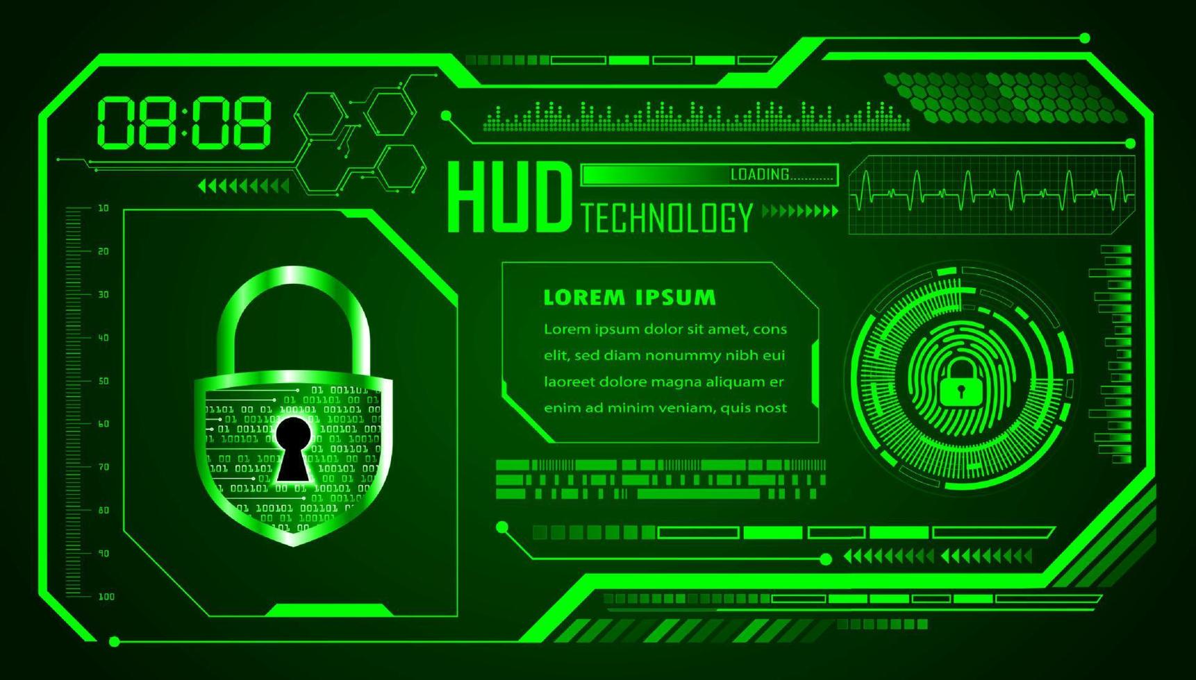 Modern HUD Technology Background vector
