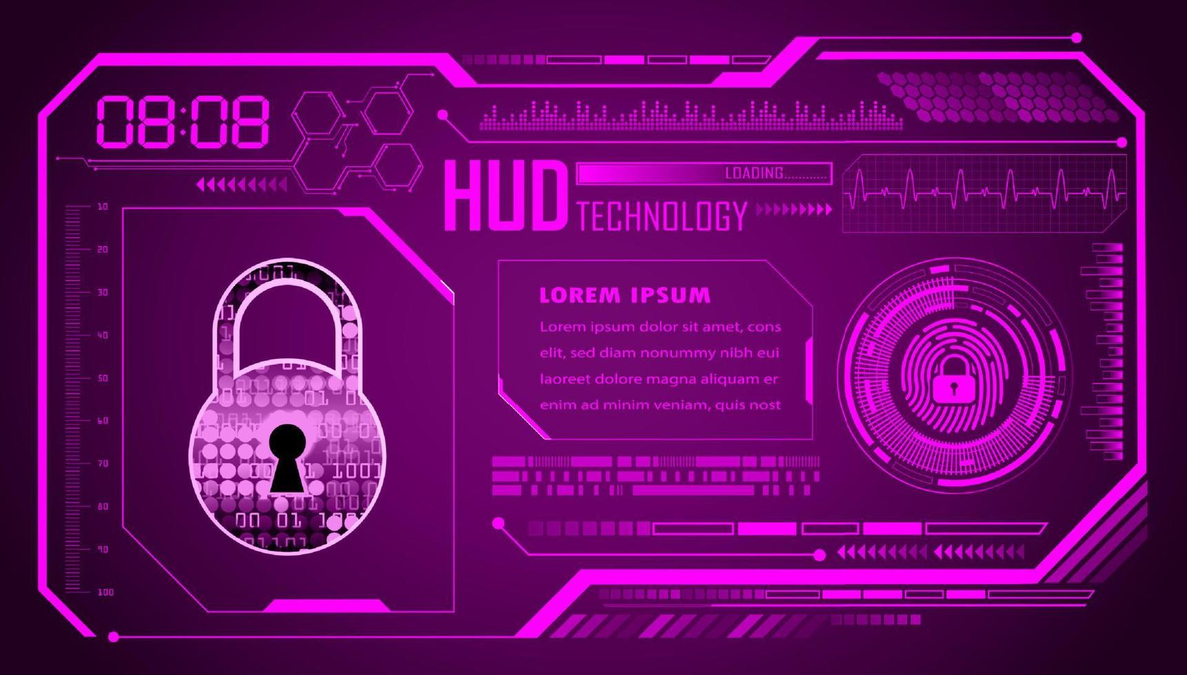 Modern HUD Technology Background vector