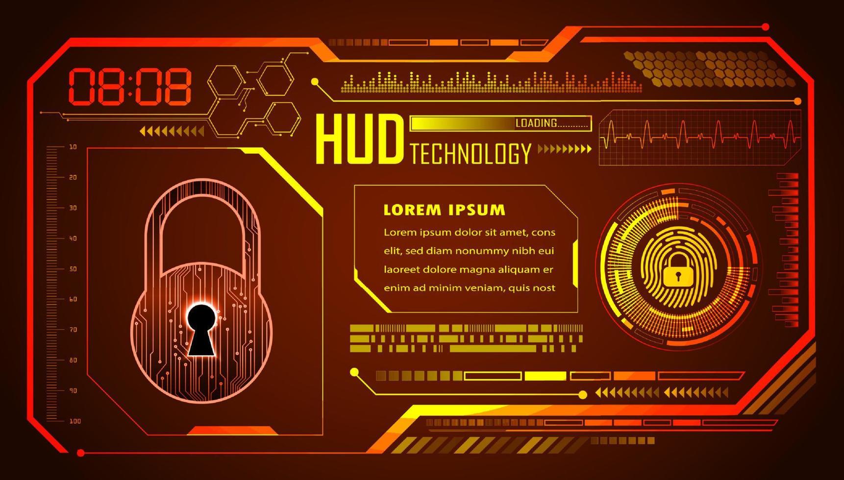 Modern HUD Technology Background vector