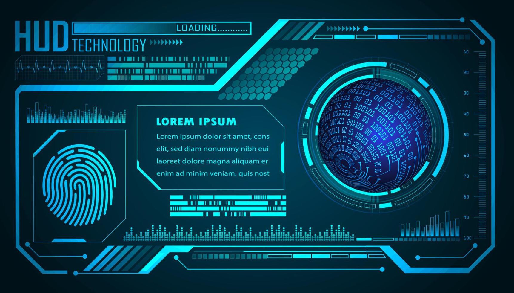 Modern HUD Technology Background vector