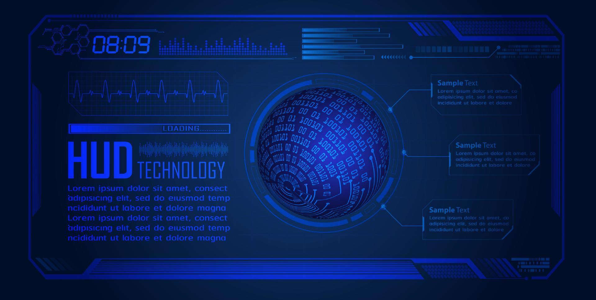 Modern HUD Technology Background vector