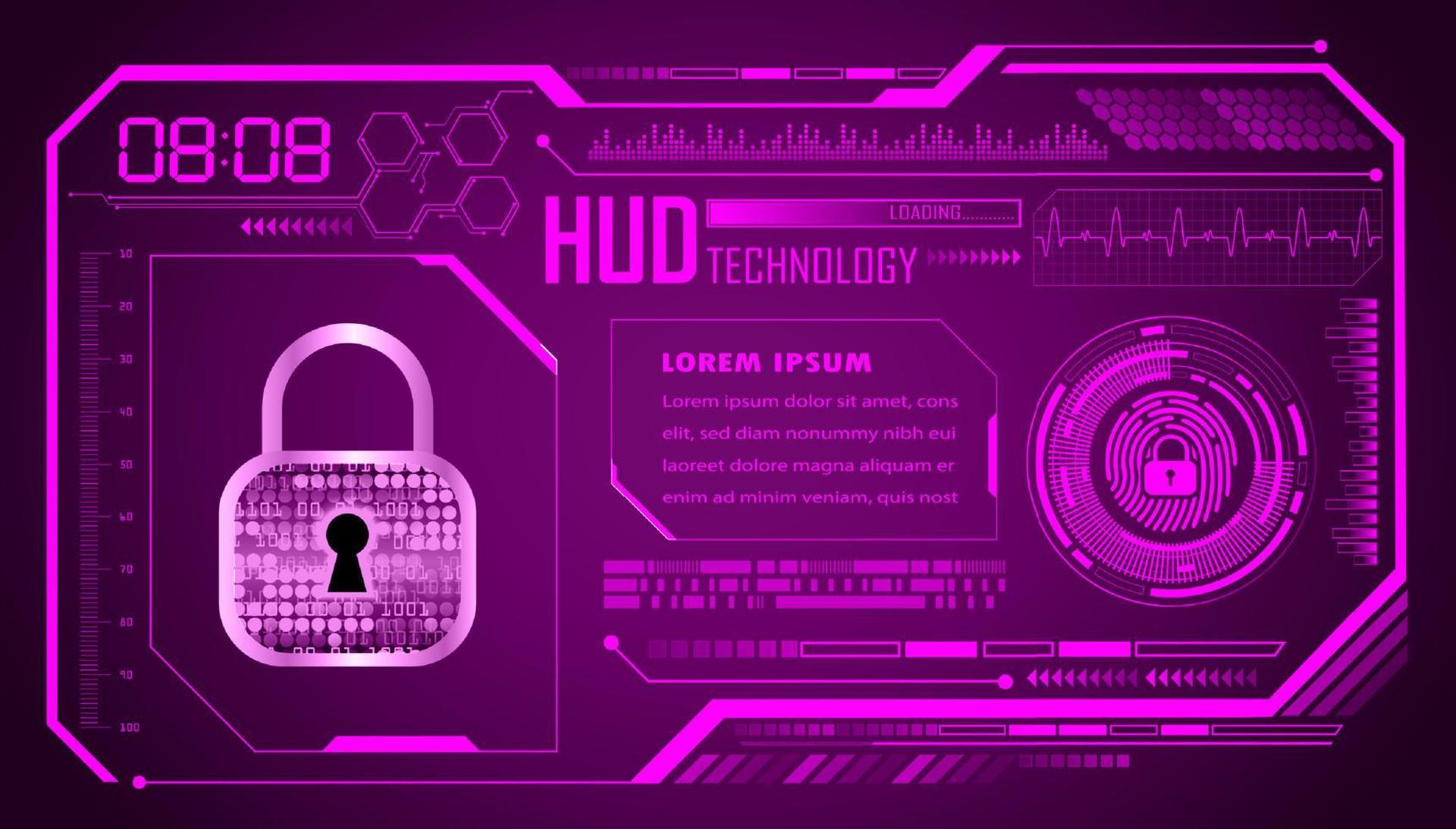 Modern HUD Technology Background vector