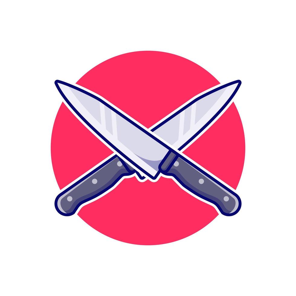 cuchillo dibujos animados icono vector ilustración diseño premium