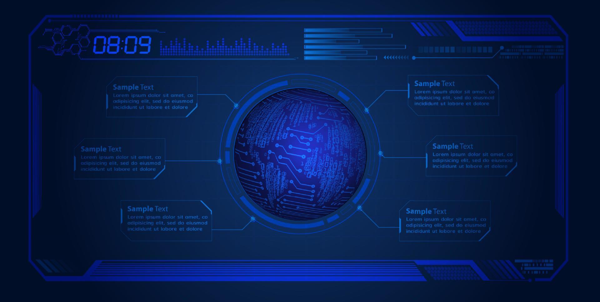 Modern HUD Technology Background vector