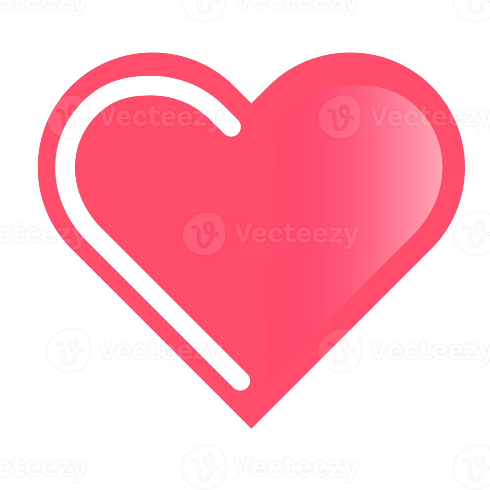 Heart icon. PNG with transparent background.