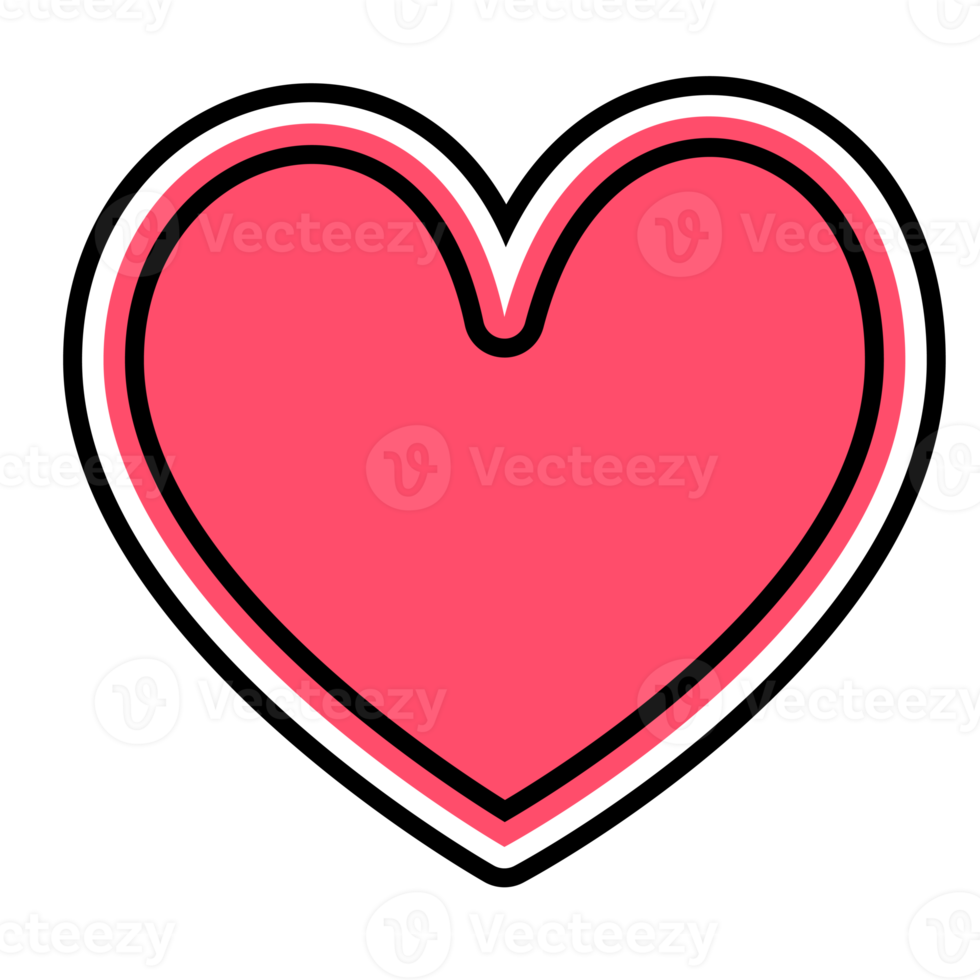 Heart icon. PNG with transparent background.