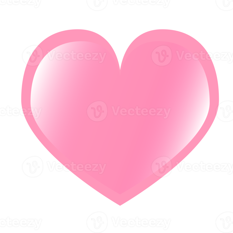 Heart icon. PNG with transparent background.